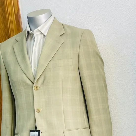 Chaqueta beige a cuadros